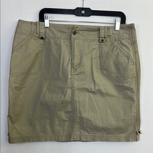 Khaki Casual Skirt cargo vibes summer utility with pockets